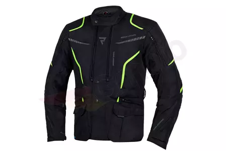 Rebelhorn Hiker III giacca da moto in tessuto nero/giallo fluo 6XL-1
