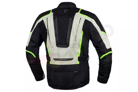 Rebelhorn Hiker III giacca da moto in tessuto nero-grigio giallo fluo XL-2