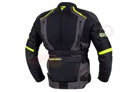 Rebelhorn Patrol casaco têxtil fluo preto/amarelo para motociclismo 5XL-2