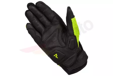 Rebelhorn Gap II guantes de moto de cuero negro y amarillo fluo S-3