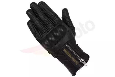 Rebelhorn Hunter μαύρα δερμάτινα γάντια μοτοσικλέτας XS-2