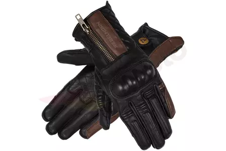 Rebelhorn Hunter Lady vintage vintage maro DXS mănuși din piele de motocicletă pentru femei DXS-1