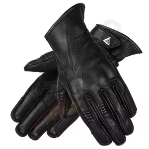 Mănuși de motocicletă din piele pentru femei Rebelhorn Runner Lady negru DM-1