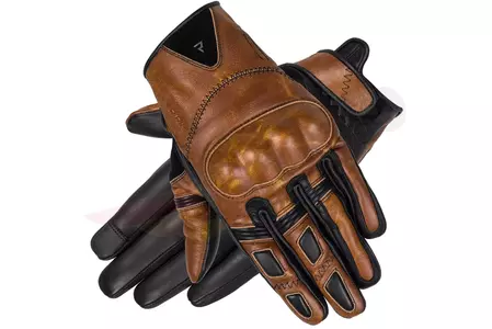 Kožne motociklističke rukavice Rebelhorn Thug II, smeđe S-1