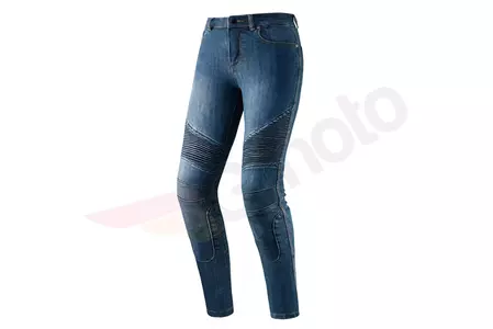 Pantaloni de damă din denim pentru motociclete Rebelhorn Vandal Lady Denim albastru spălat W26L28-1