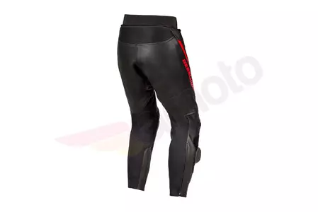 Calças de motociclista em pele Rebelhorn Fighter preto/vermelho fluo 58-2