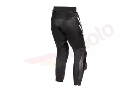Rebelhorn Fighter pantalones de moto de cuero blanco y negro 52-2