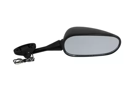 Motociklo dešinės pusės veidrodėlis su indikatoriumi Emgo juodas - 20-87025