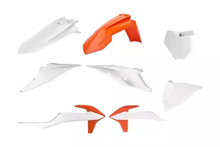 Zestaw plastików Body Kit Polisport biały pomarańczowy - 90912