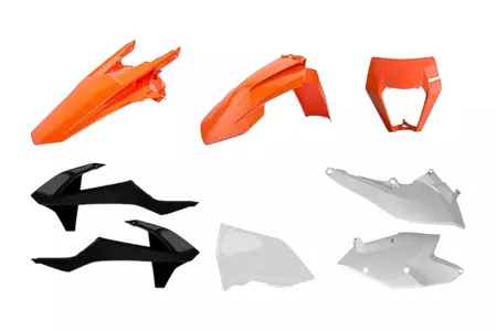 Plastik Satz Kit Body Kit Polisport orange/weiß - 90884