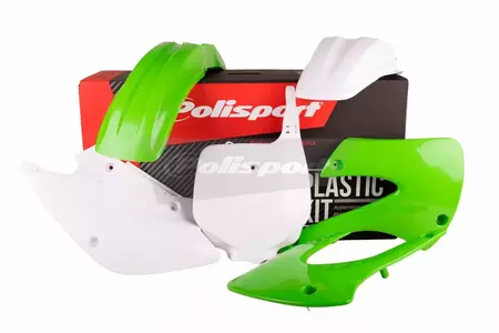 Комплект за каросерия Polisport пластмасов зелен бял - 90541