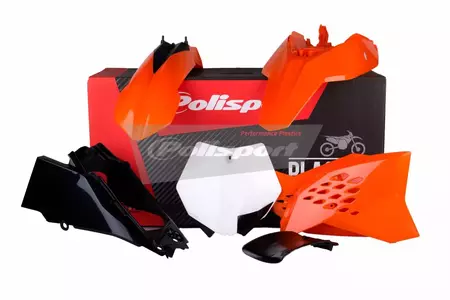 Kit carrozzeria Polisport plastica arancione nero - 90563