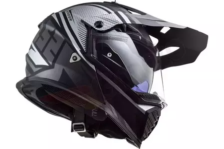 LS2 MX436 PIONEER EVO MASTER MATT TITAN 3XL capacete para motas de enduro-5