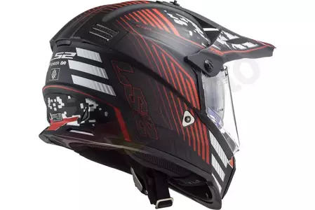 LS2 MX436 PIONEER EVO SATURN MATT BLT capacete para motas de enduro. VERMELHO M-2
