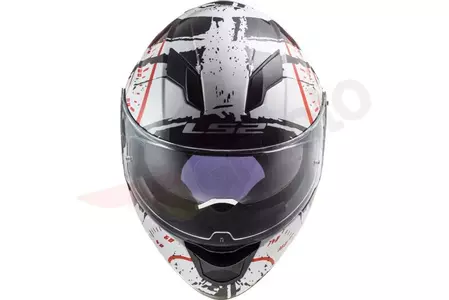 LS2 FF320 STREAM EVO TACHO BLANCO NEGRO ROJO 2XS casco integral de moto-5