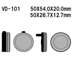 Vesrah VD-101 stabdžių kaladėlės - VD-101