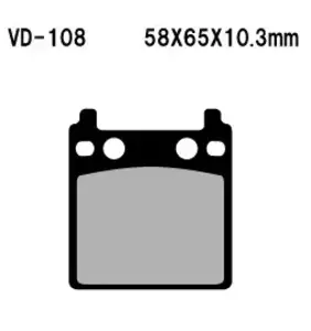 Спирачни накладки Vesrah VD-108 - VD-108