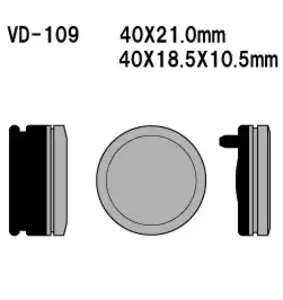 Plaquettes de frein Vesrah VD-109 - VD-109