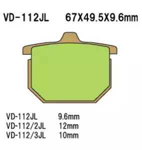 Vesrah VD-112/2JL remblokken - VD-112/2JL