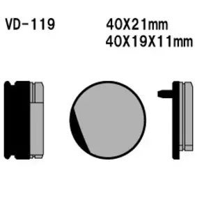 Vesrah VD-119 bromsbelägg - VD-119
