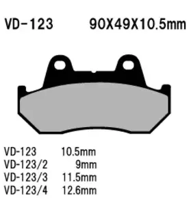 Plăcuțe de frână Vesrah VD-123 (FA69) - VD-123