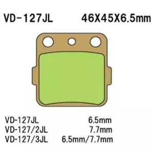 Klocki hamulcowe Vesrah VD-127/3JL (FA84/2HH) - VD-127/3JL