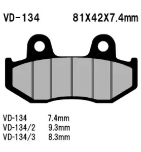 Vesrah VD-134/3 kočione pločice (FA323/3) - VD-134/3