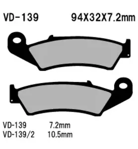 Zavorne ploščice Vesrah VD-139 (FA125) - VD-139