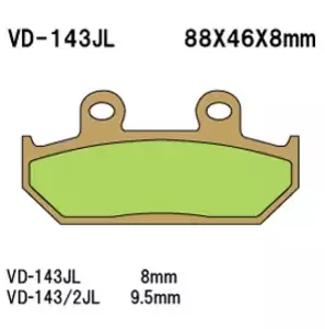 Klocki hamulcowe Vesrah VD-143/2JL (FA124/2HH FA124HH) - VD-143/2JL