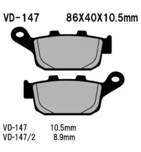Спирачни накладки Vesrah VD-147 (FA140) - VD-147