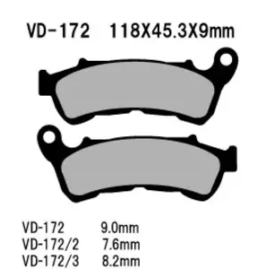 Plaquettes de frein Vesrah VD-172/2 - VD-172/2