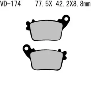 Klocki hamulcowe Vesrah VD-174 (FA436) -tył - VD-174