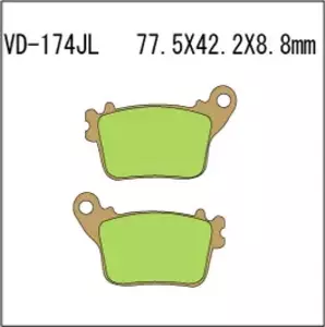Klocki hamulcowe Vesrah VD-174JL (FA436HH) -tył - VD-174JL