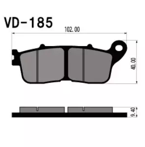 Klocki hamulcowe Vesrah VD-185 (FA636) - VD-185