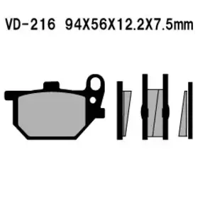 Zavorne ploščice Vesrah VD-216 - VD-216