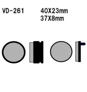 Vesrah VD-261 stabdžių kaladėlės - VD-261