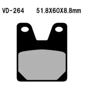Vesrah VD-264 stabdžių kaladėlės - VD-264