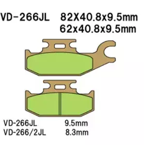 Τακάκια φρένων Vesrah VD-266/2JL - VD-266/2JL