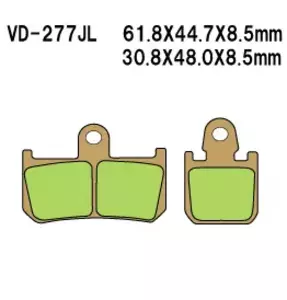 Спирачни накладки Vesrah VD-277JL (FA442/4HH) - VD-277JL