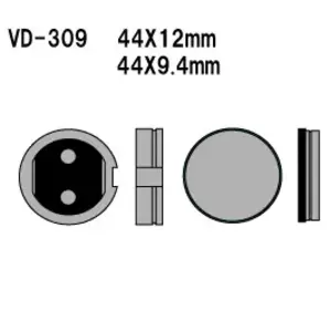Plaquettes de frein Vesrah VD-309 - VD-309