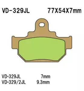 Zavorne ploščice Vesrah VD-329/2JL - VD-329/2JL