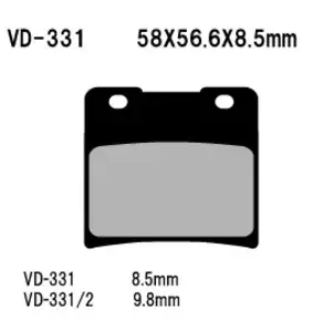 Klocki hamulcowe Vesrah VD-331/2 Suzuki GV1400 GD/GT 1986 - VD-331/2