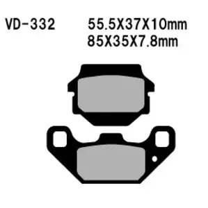 Спирачни накладки Vesrah VD-332 - VD-332