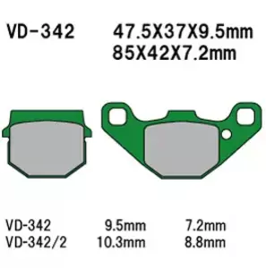 Plaquettes de frein Vesrah VD-342 - VD-342