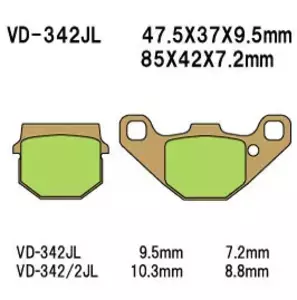 Plaquettes de frein Vesrah VD-342JL - VD-342JL