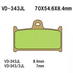 Спирачни накладки Vesrah VD-343/2JL - VD-343/2JL