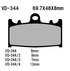 Plăcuțe de frână Vesrah VD-344/2 (FA158 715CM55) (față) - VD-344/2