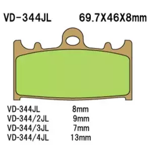Τακάκια φρένων Vesrah VD-344/3JL (εμπρός) - VD-344/3JL