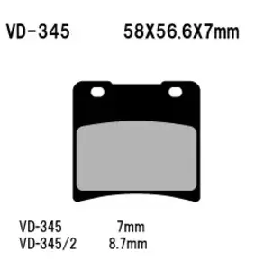 Brzdové destičky Vesrah VD-345 - VD-345