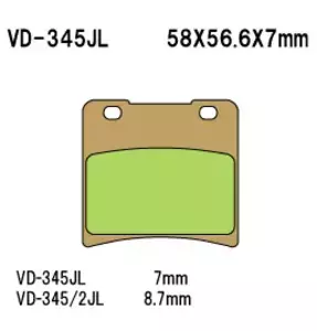 Спирачни накладки Vesrah VD-345/2JL - VD-345/2JL